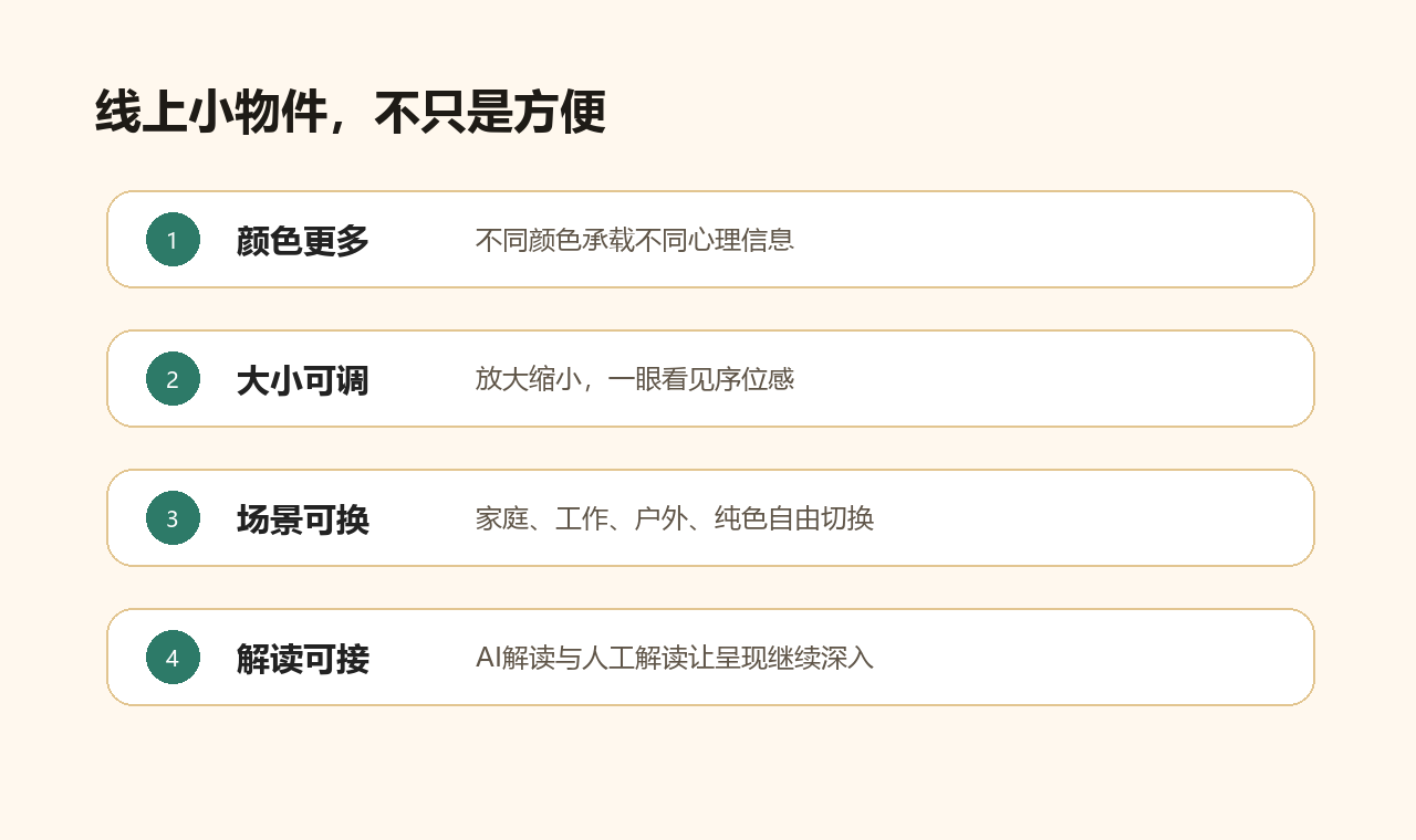 线上小物件四大价值