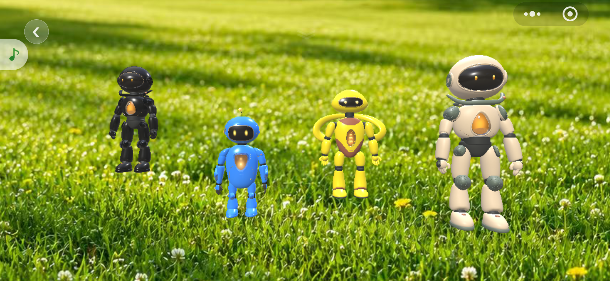 草地上的3D小物件群像