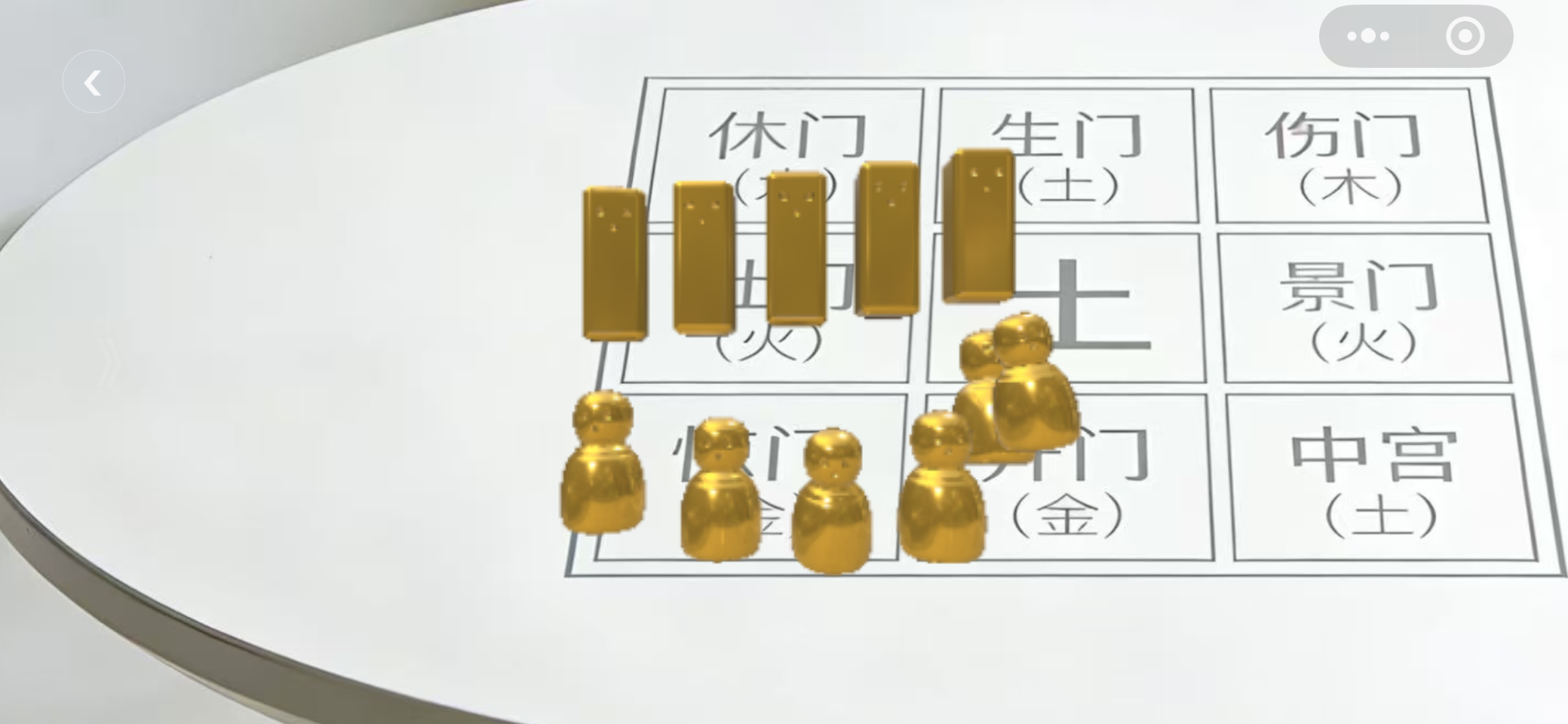 金色人物置于九宫方位