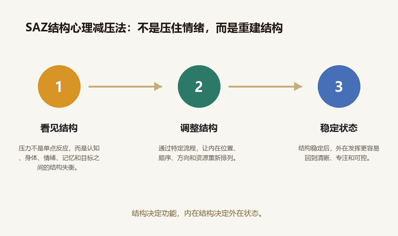 SAZ结构心理减压三步图