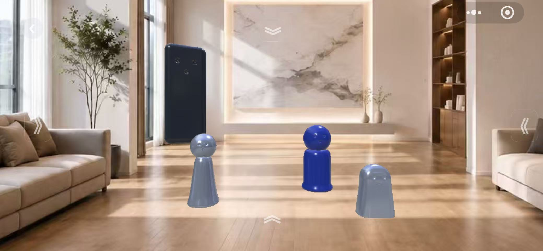 蓝、灰与黑在明亮的房间里保持距离:安静并不等于没有故事。